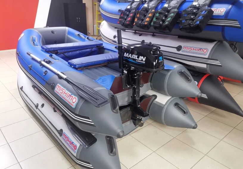 КОМПЛЕКТ ЛОДКА MISHIMO LITE 315 + МОТОР 5л.с в Жуковском