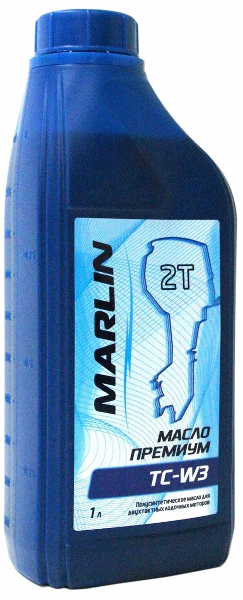 МАСЛО ПОЛУСИНТЕТИЧЕСКОЕ MARLIN ПРЕМИУМ 2Т, TC-W3, 1 ЛИТР в Жуковском