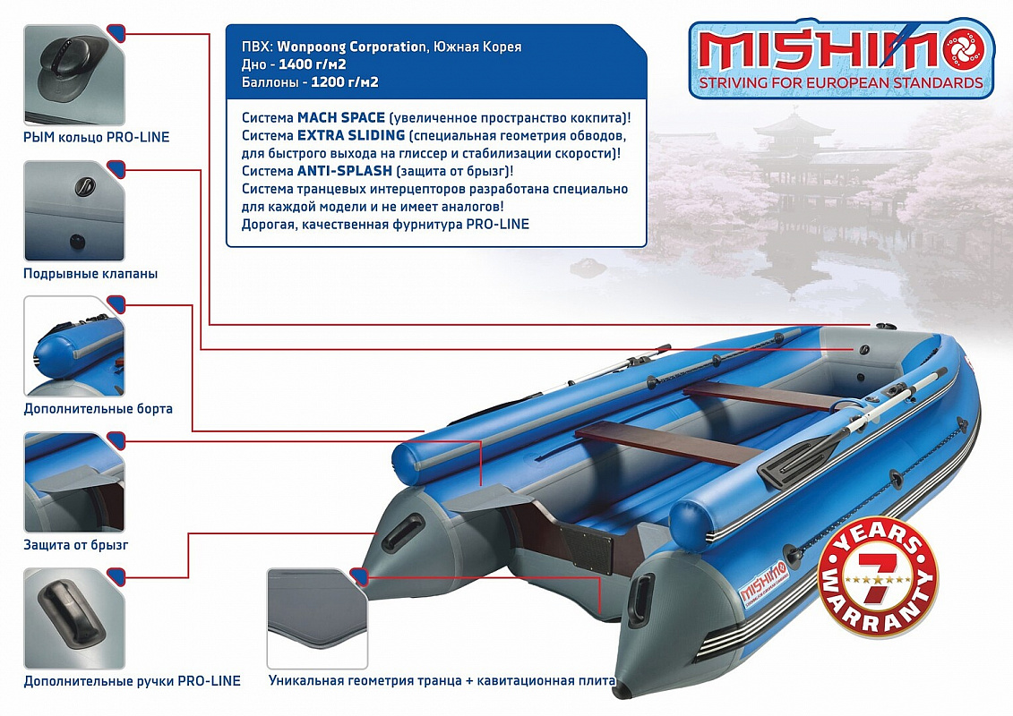 Лодка MISHIMO FAMILY LITE DF 430 в Жуковском