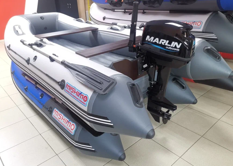 КОМПЛЕКТ ЛОДКА MISHIMO LITE 335 + МОТОР 9,8 Л.С. в Жуковском