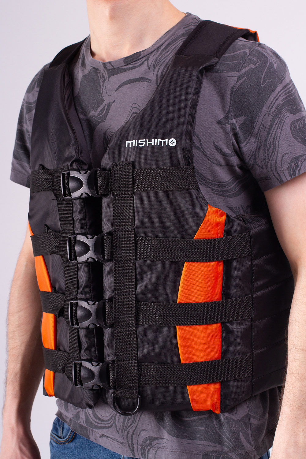 Жилет спасательный MISHIMO PRO Премиум качества Черно-оранжевый в Жуковском