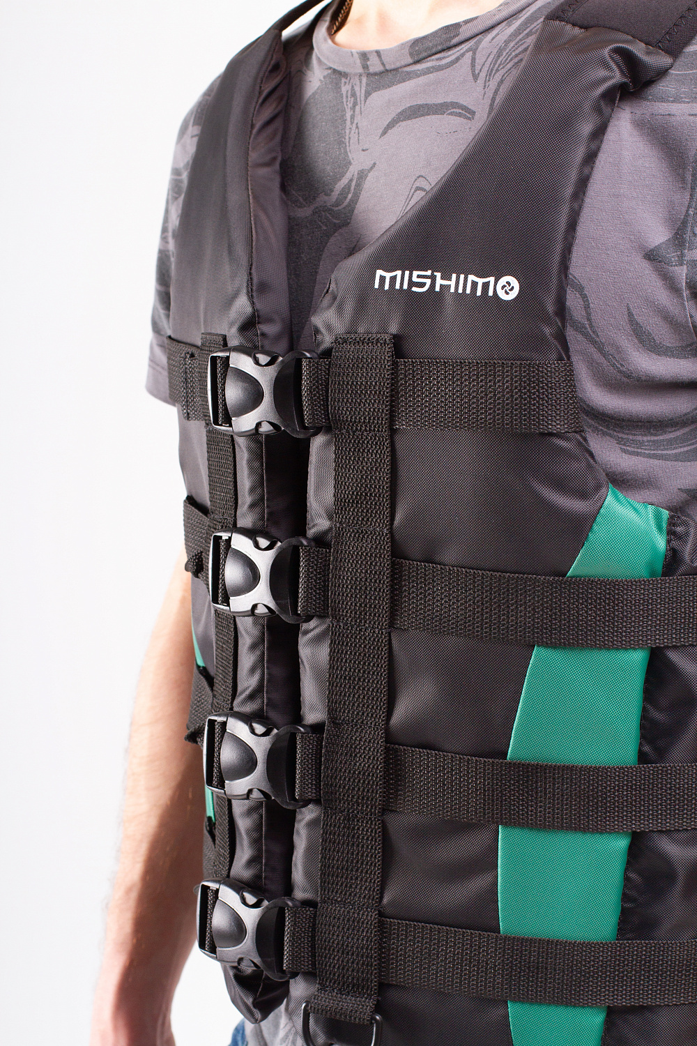 Жилет спасательный MISHIMO PRO Премиум качества Черно-зеленый в Жуковском