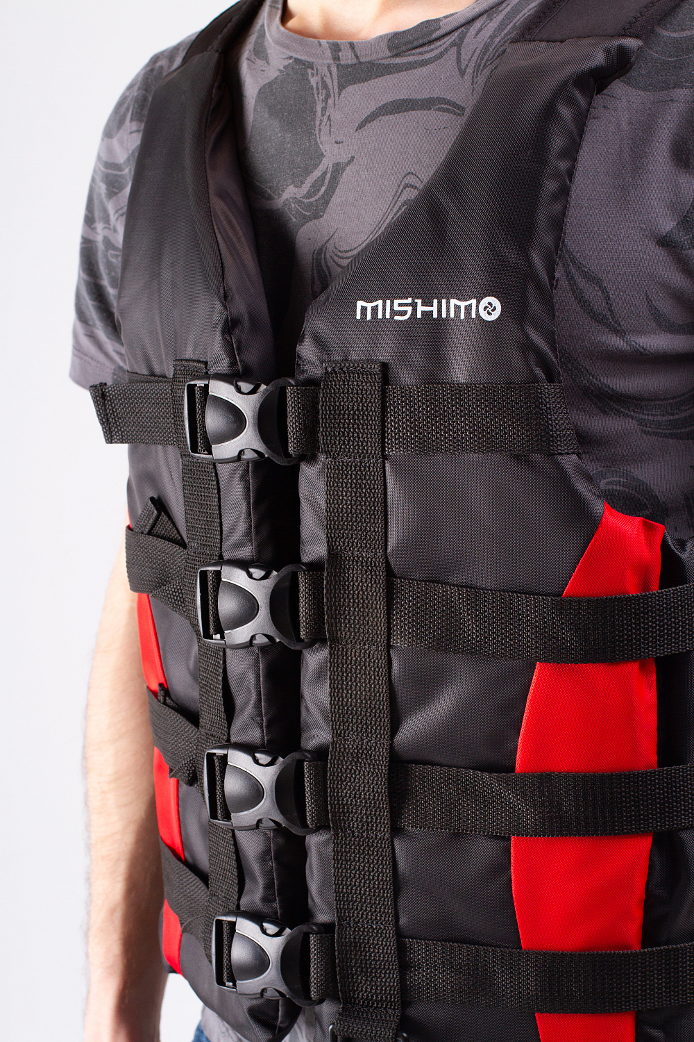 Жилет спасательный MISHIMO PRO Премиум качества Черно-красный в Жуковском