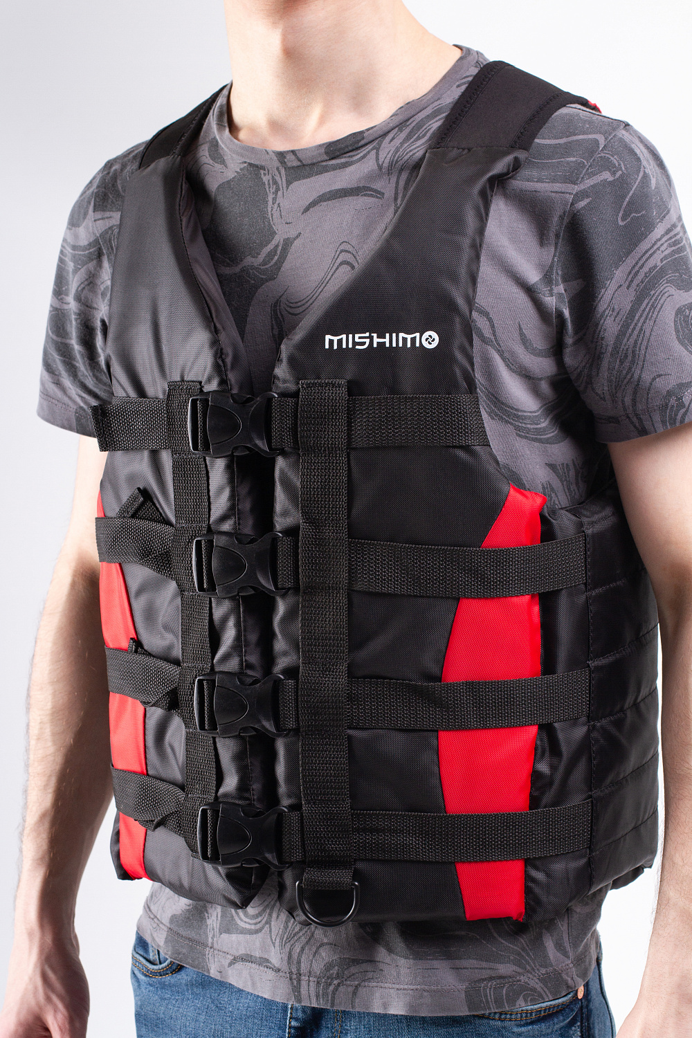 Жилет спасательный MISHIMO PRO Премиум качества Черно-красный в Жуковском